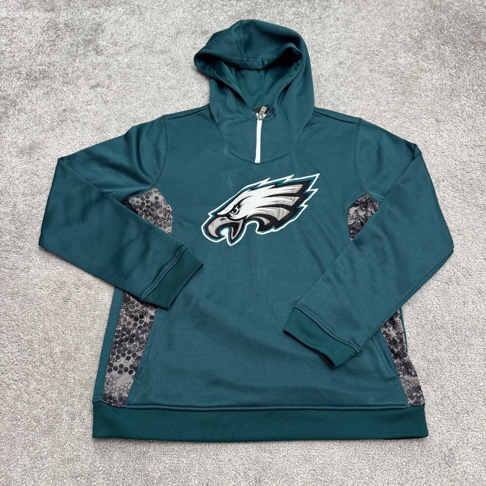 NFL Team Apparel Philadelphia Eagles Tech Fleece Hoodie Sweatshirt Boys L 14/16